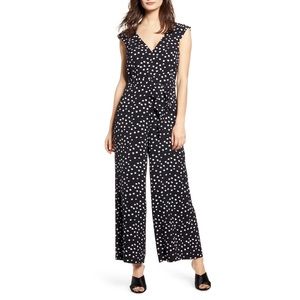 NWT Leith Black with White Polka Dot Jumpsuit 00